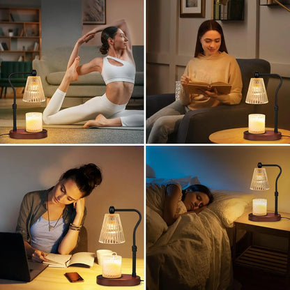 Candle Warmer Lamp - Dimmable, Timer,  No Flame