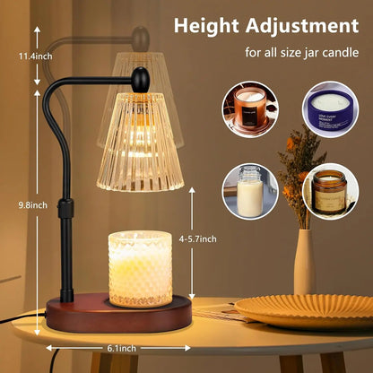 Candle Warmer Lamp - Dimmable, Timer,  No Flame